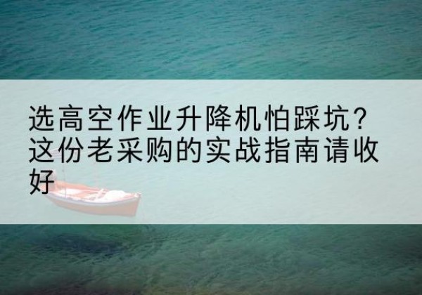 光山高空作业升降机厂家推荐-选高空作业升降机怕踩坑？这份老采购的实战指南请收好